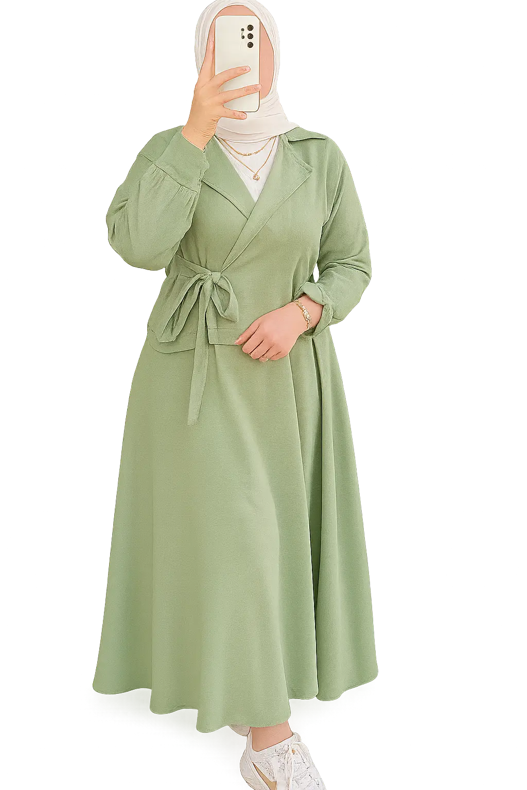 Formal pocket and blouse with side tie